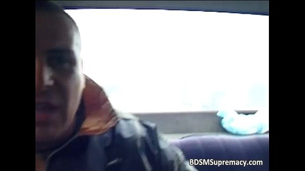 Horny slut with clips on her body sucks